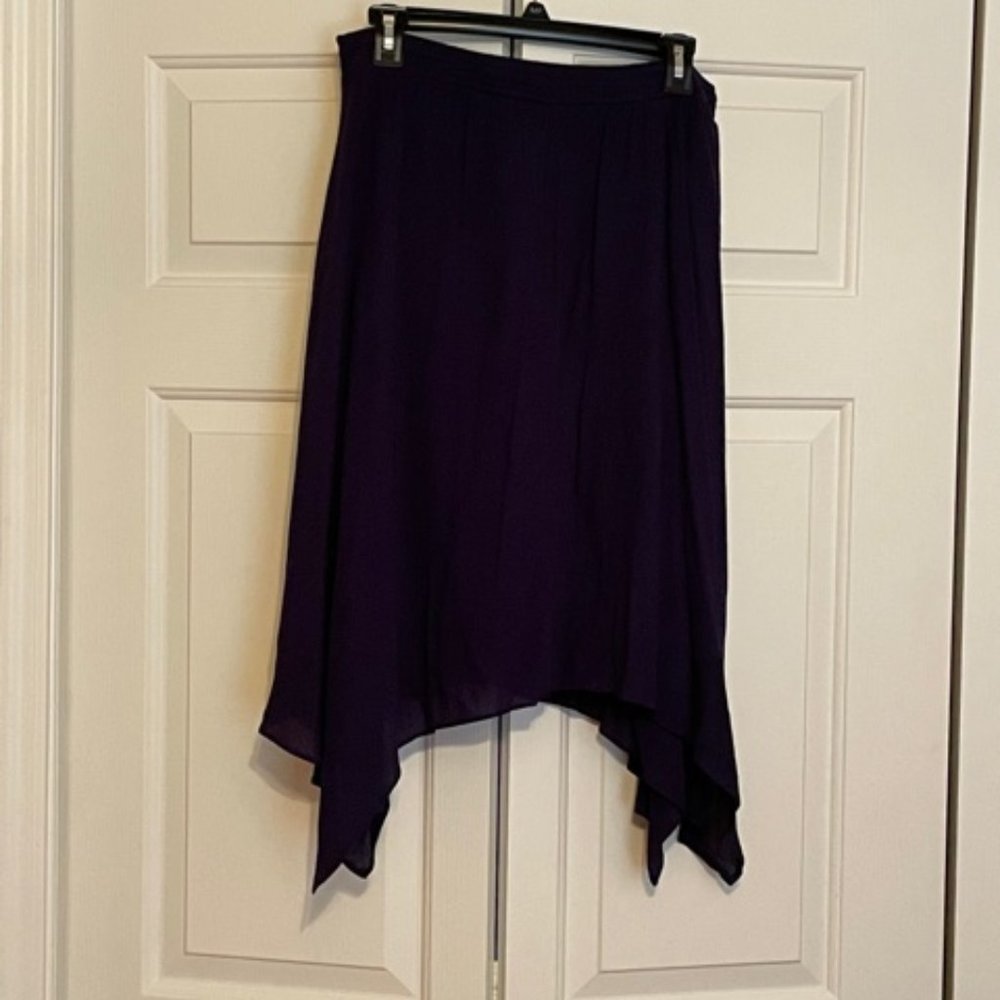 Navy Blue Knee-length Flowy Skirt Size L
